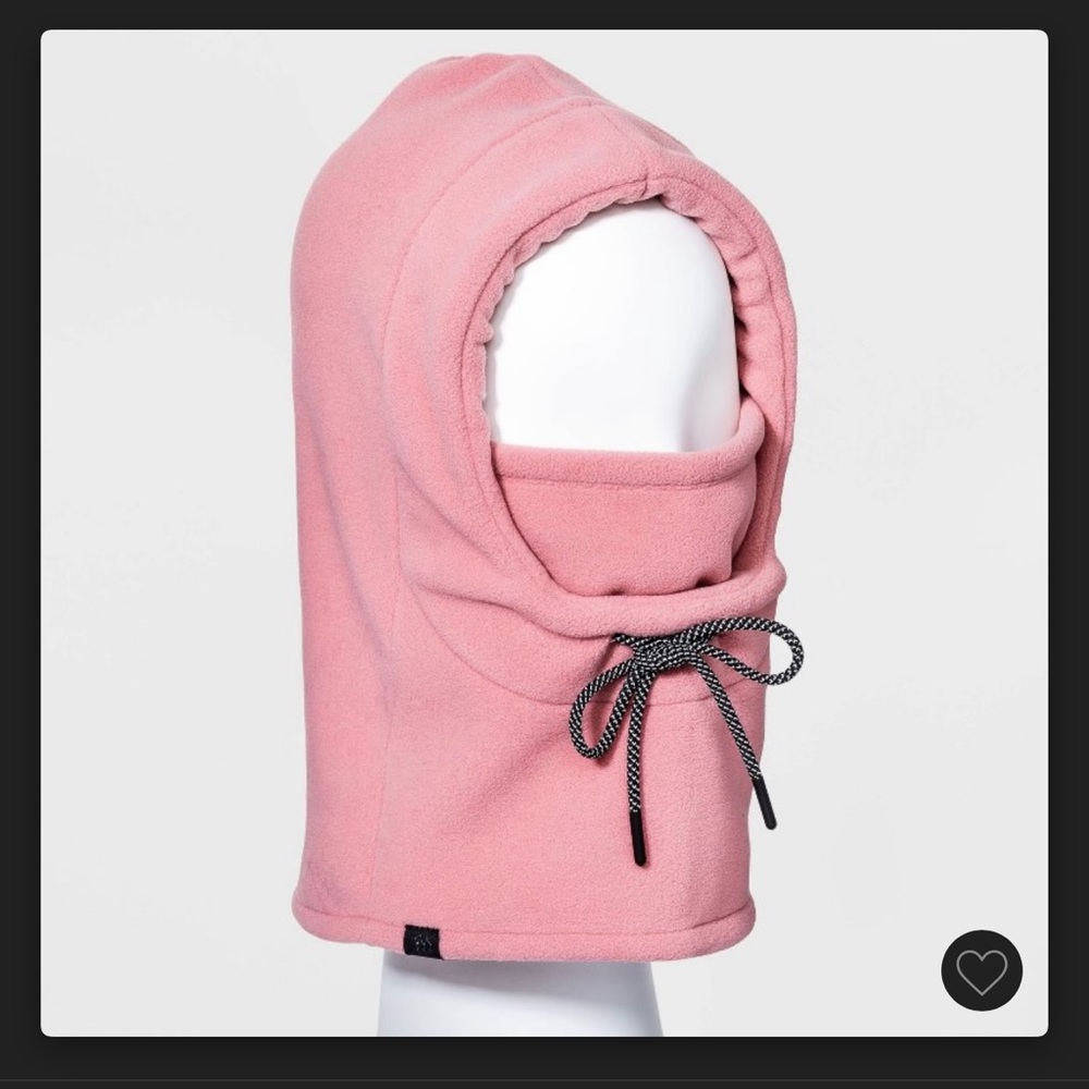 Brand New Pink Fleece Hooded Mask